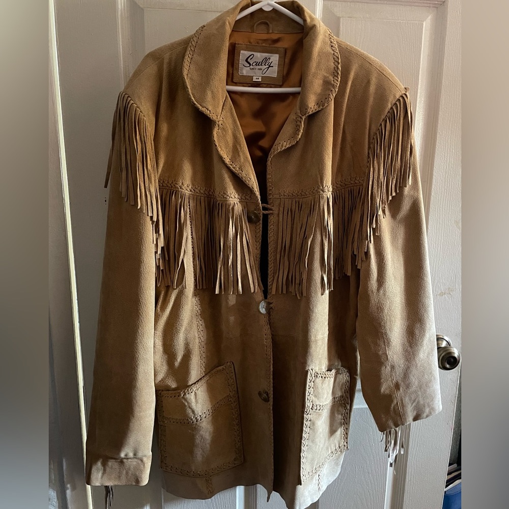 NWOT Suede Leather Jacket with Pockets